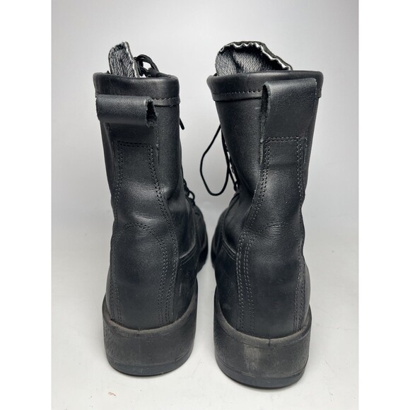 Vibram 795B Leather Navy Flight Deck Boots Size 10.5 Black Steel Toe Gortex USA - Picture 3 of 6